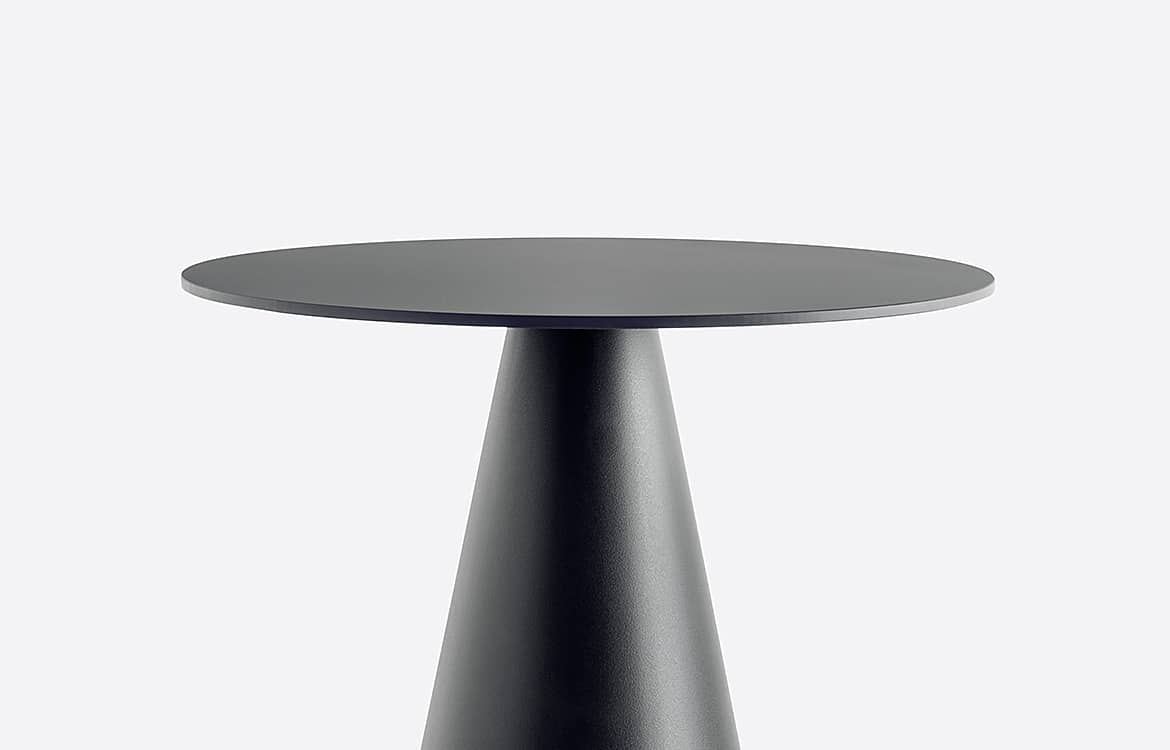 Black Cafe Table Close-up