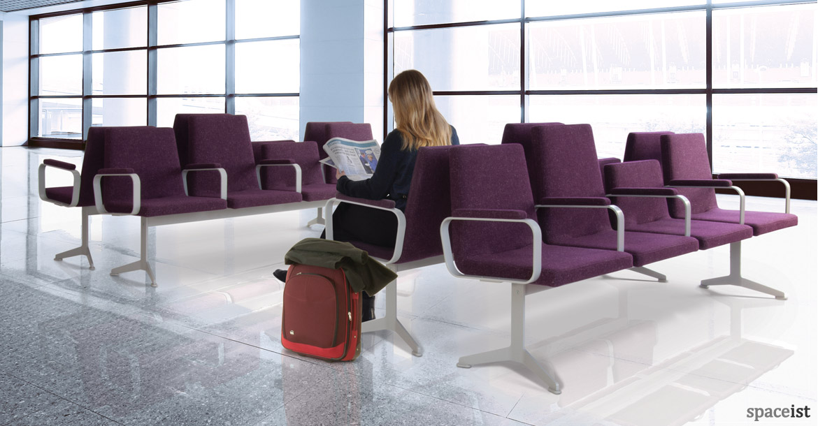213 airport style seating in purple