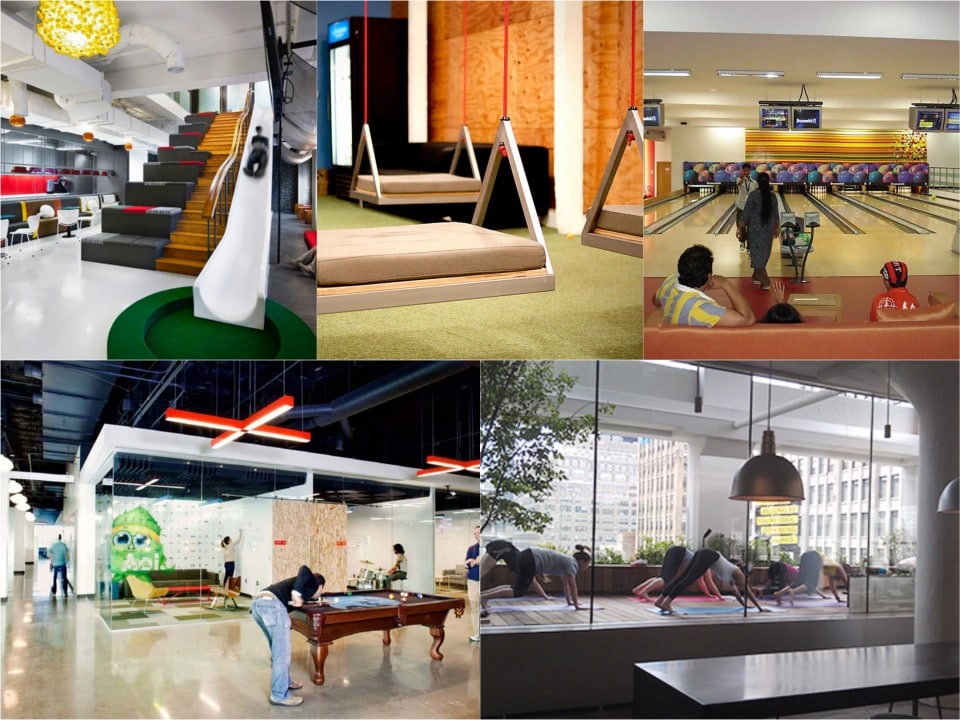 5 Office Spaces with Innovative Recreational Areas