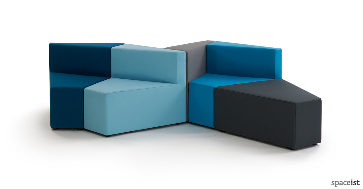 77 sofa in blue and black modular set up