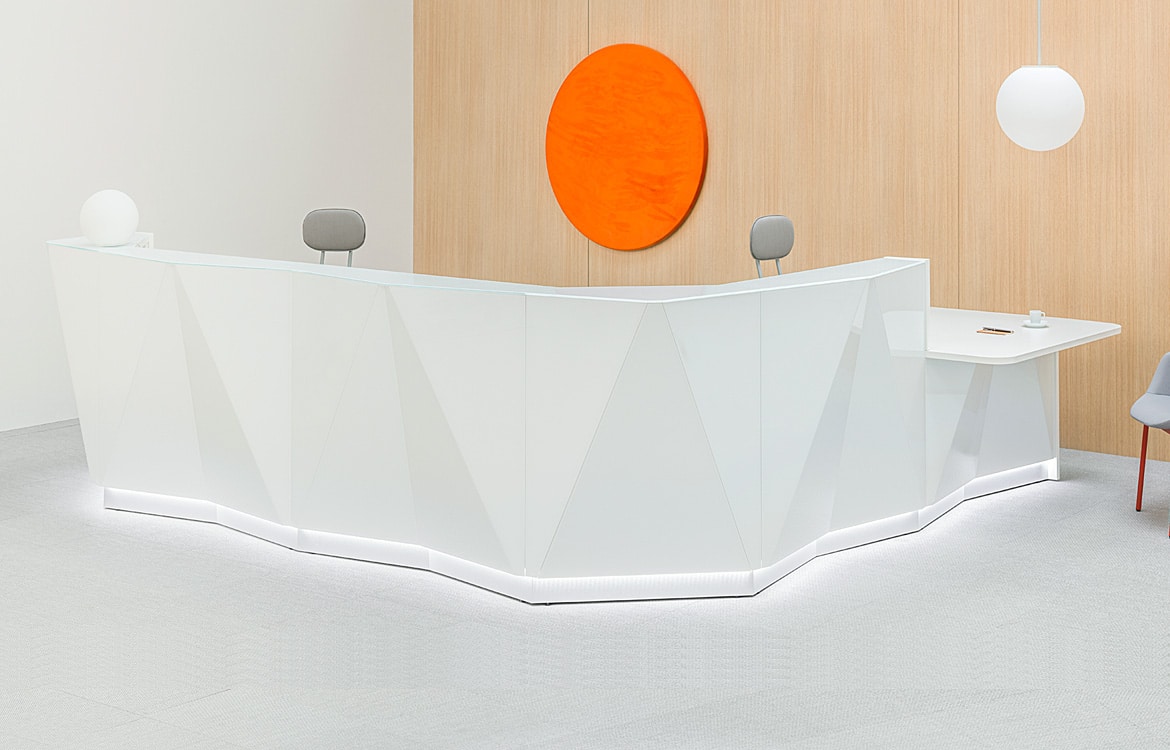 Alps large corner reception desk