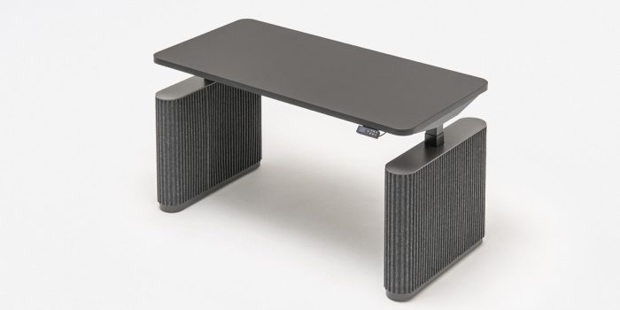 Commercial power desk in black