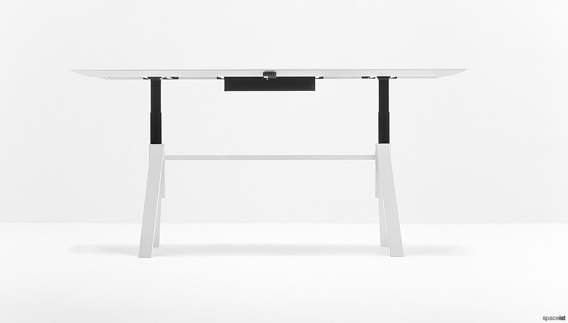 White Adjustable Meeting Table
