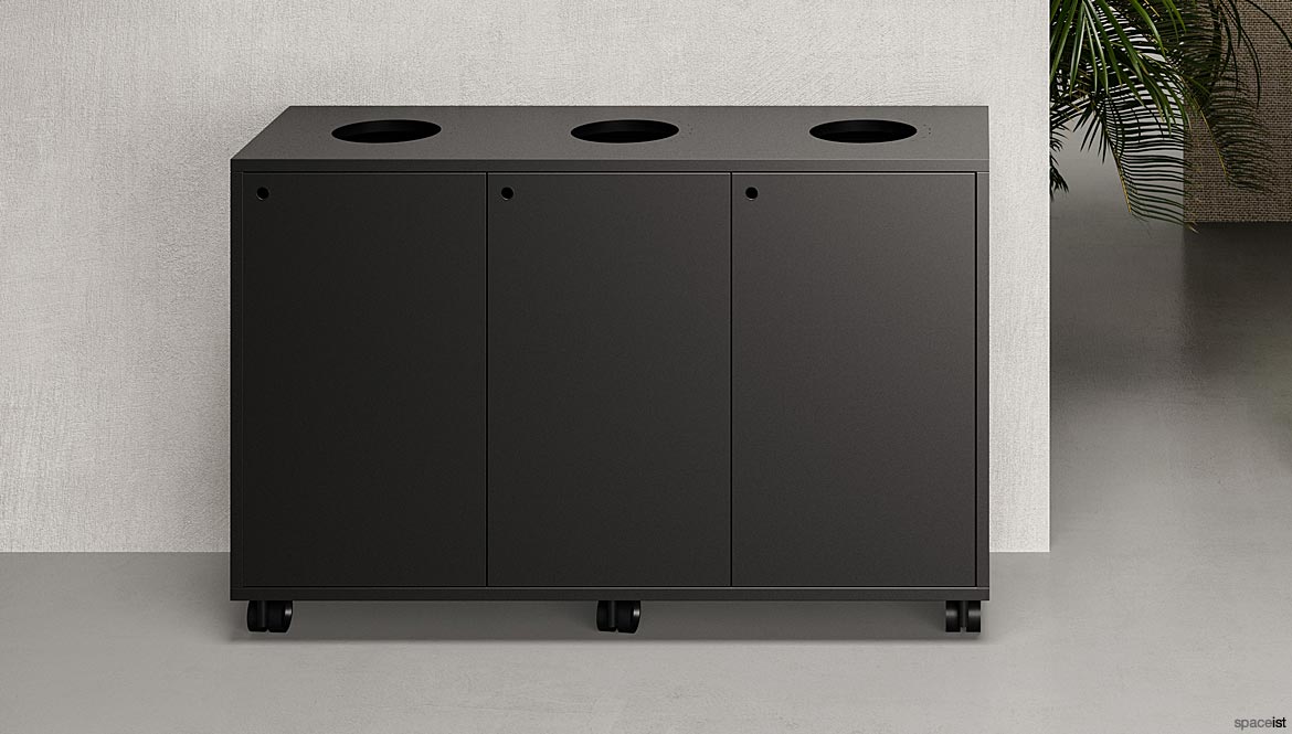 Office Recycling Bin Black