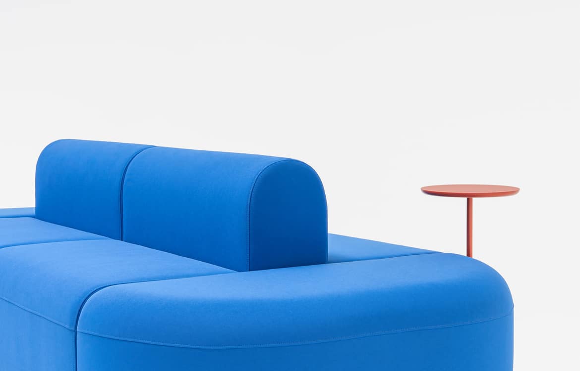Back to back sofa blue