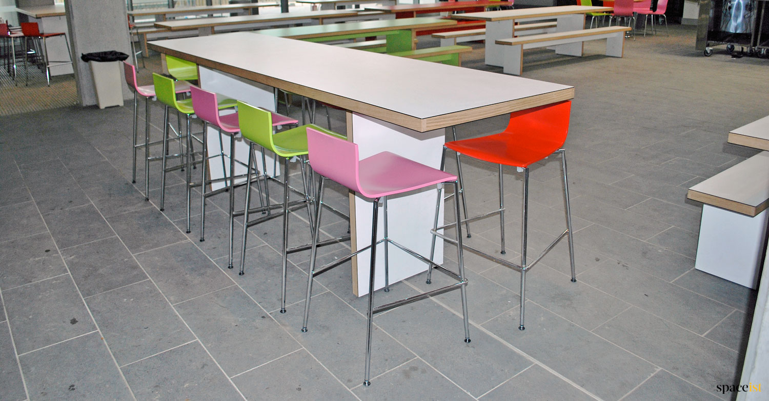school high table with stools