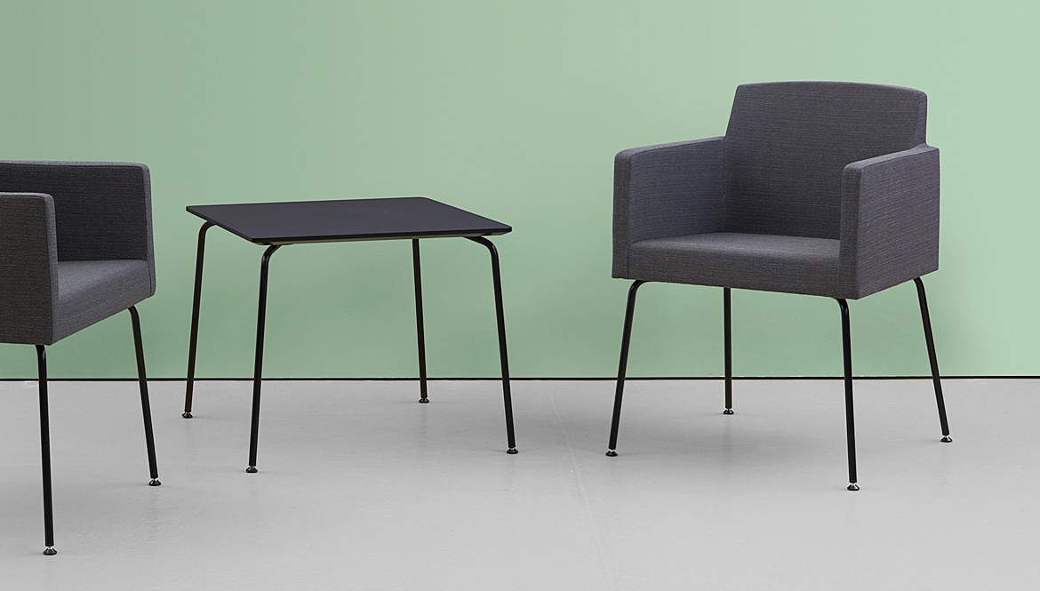 Black Tub Chair + Table