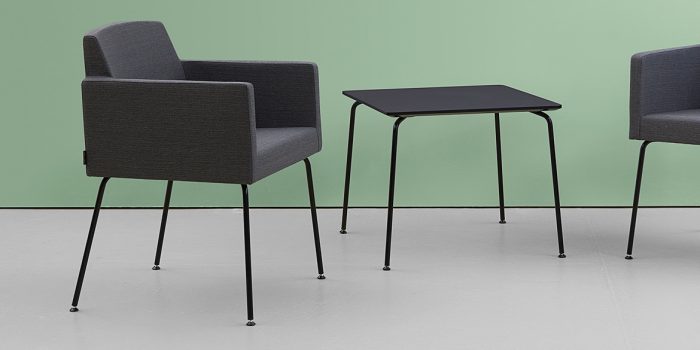 Black Tub Chair + Table