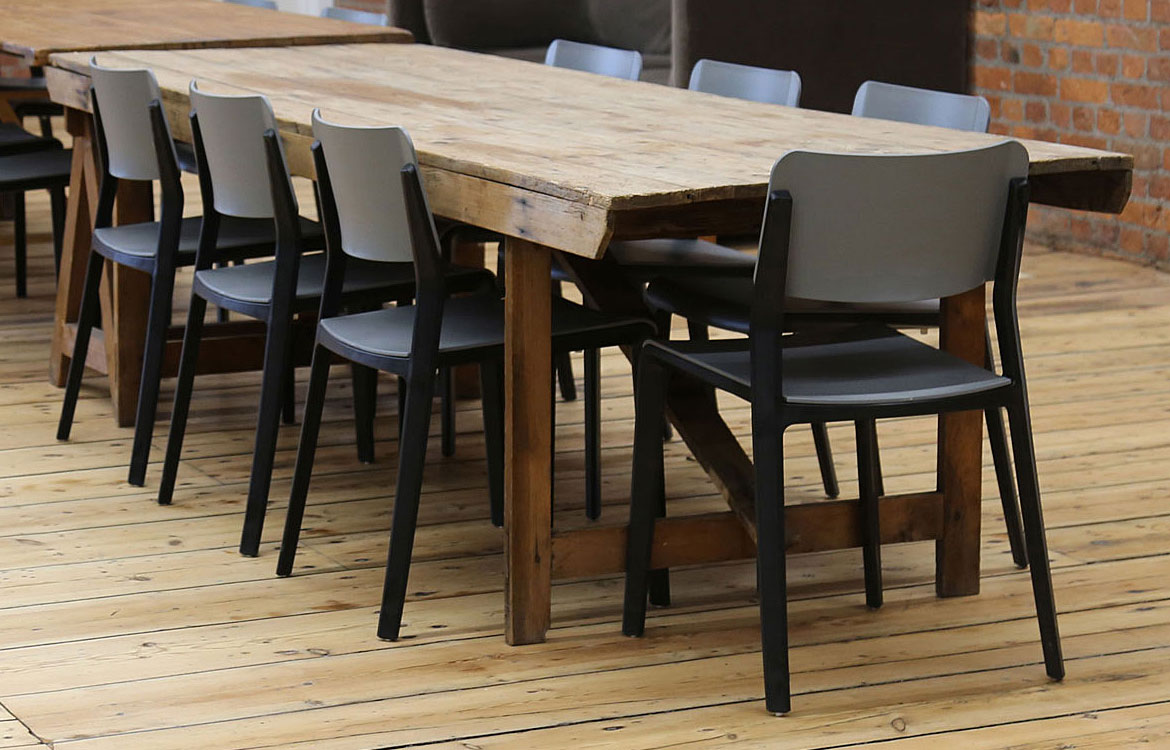 Black cafe chairs