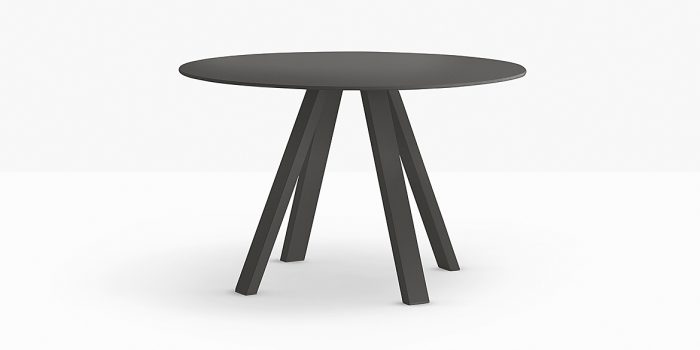 Black canteen table for 4