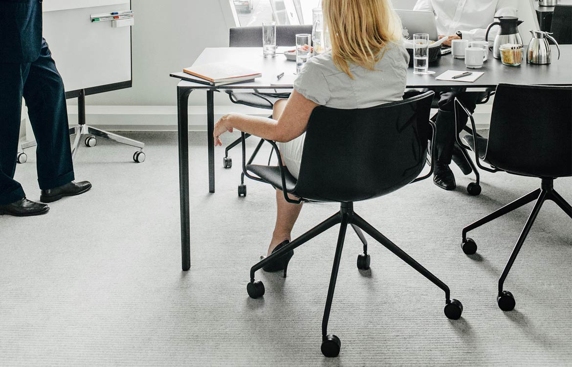 Black commercial chair