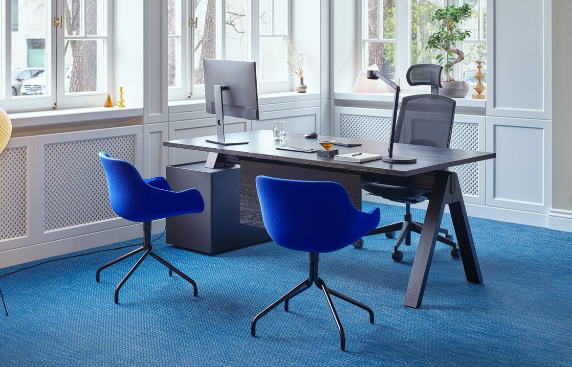 Black executive desk