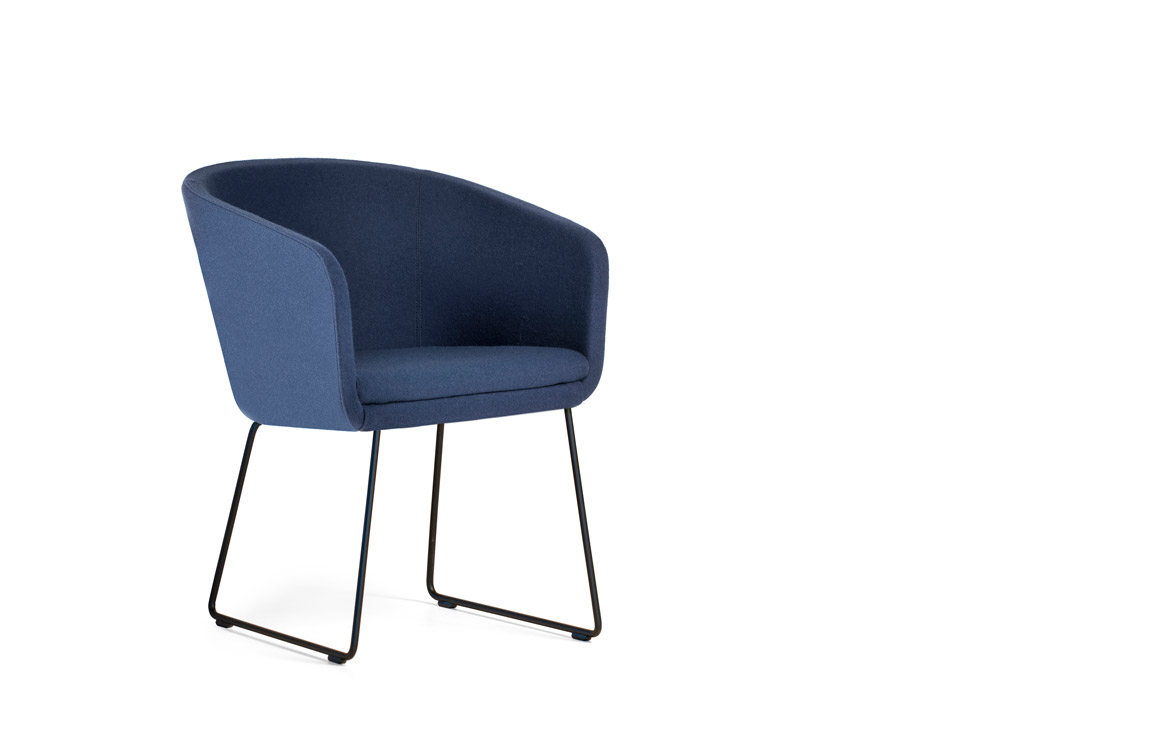Blue commercial boardroom sled legs