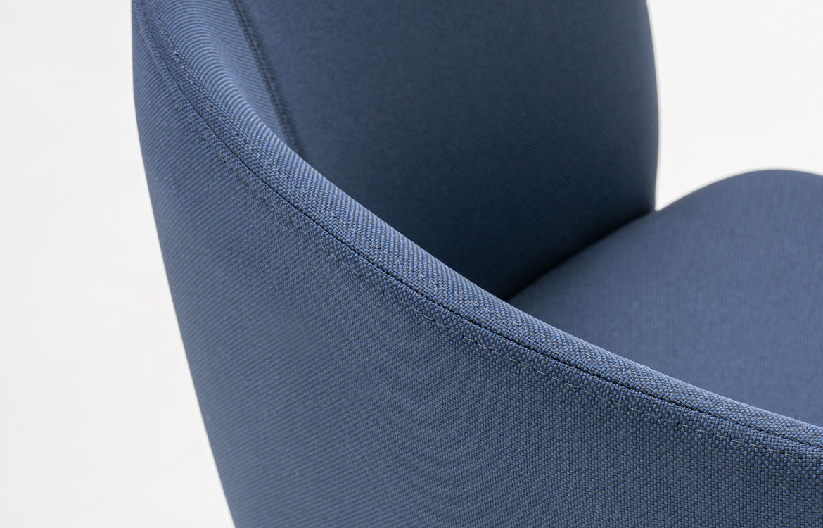 Blue meeting stool closeup