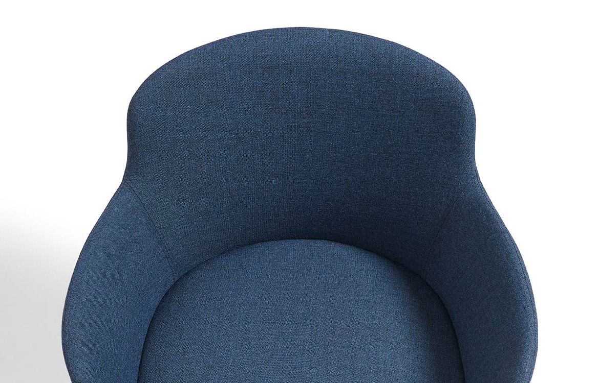 Blue meeting chair closeup