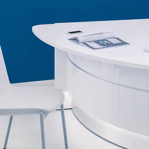Bold and Colourful Salon Reception Desks