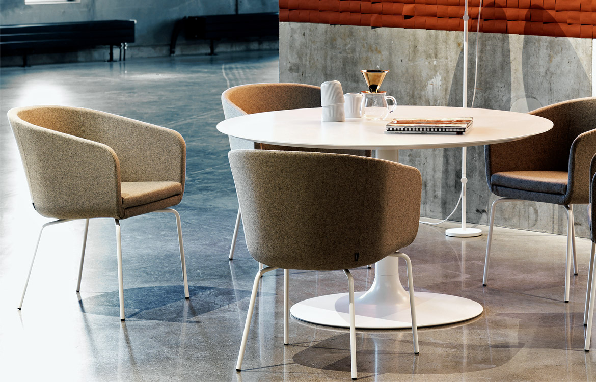 Brown commercial boardroom chair chrome legs