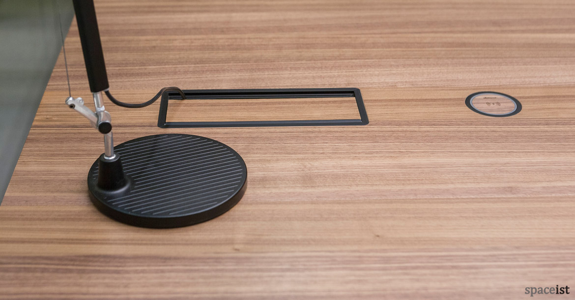 CEO walnut veneer close-up