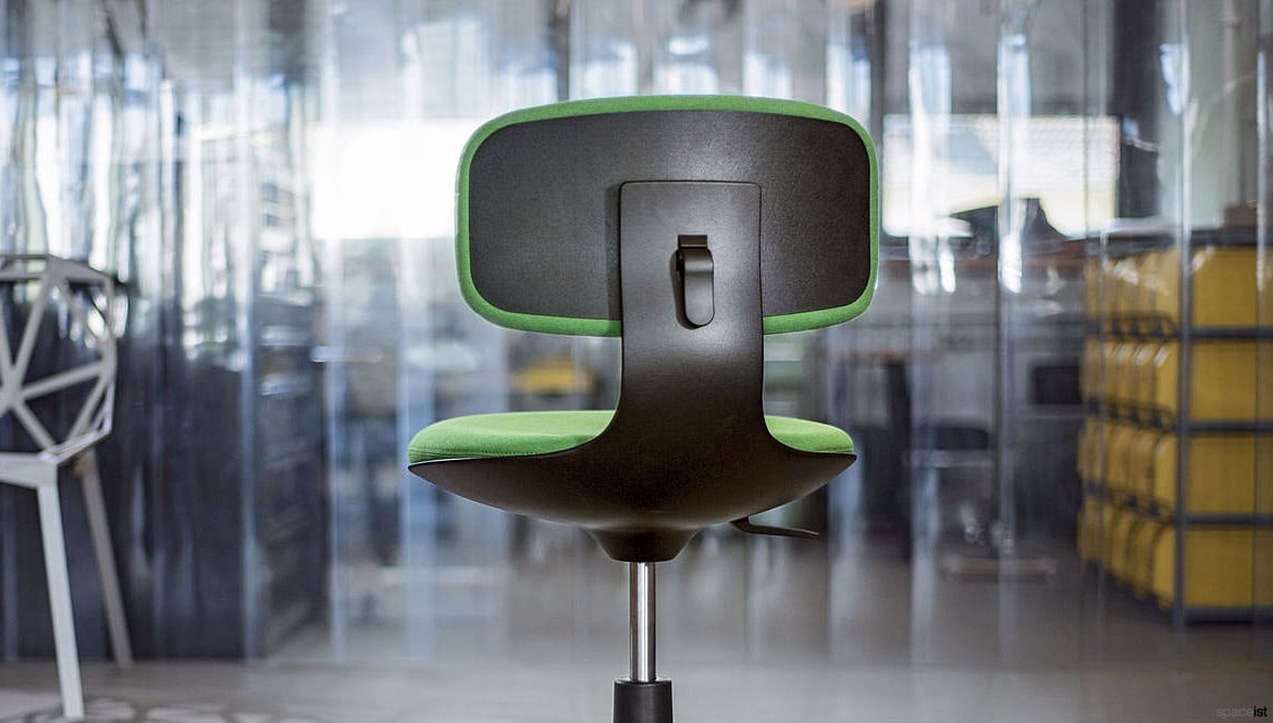 Green + Black Swivel Chair