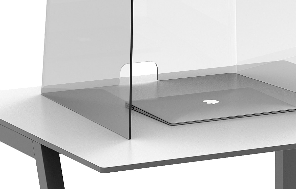 Clear Desk Protection Screen Closeup