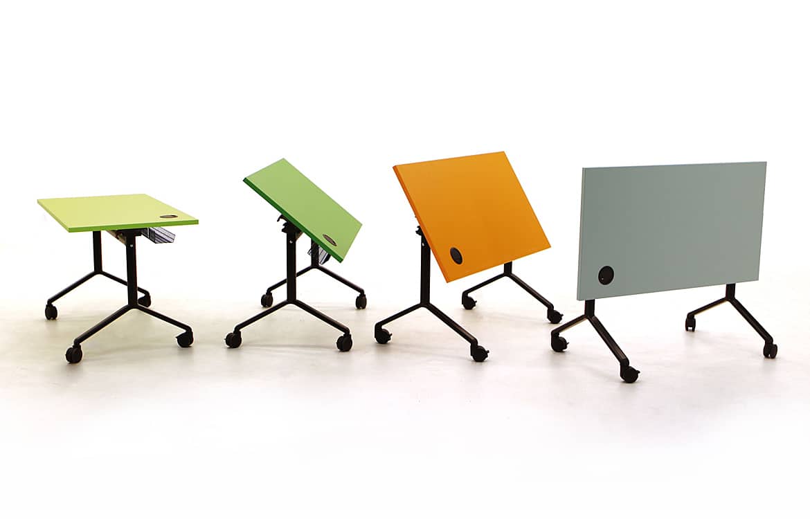 Colourful study desks