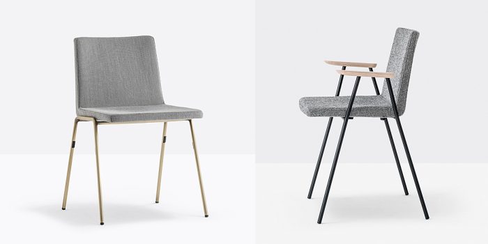 Commercial boardroom chair grey brass legs