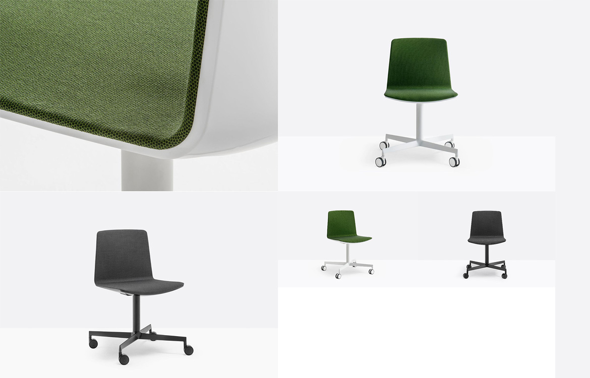 Commercial green swivel chair office