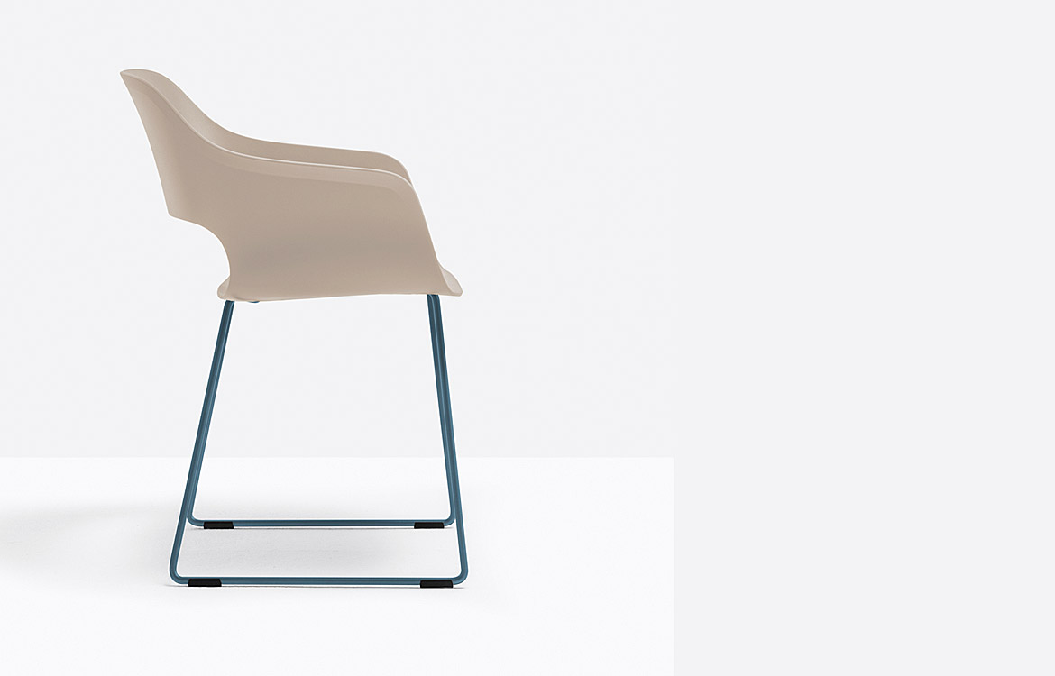 Commercial meeting chair cream plastic