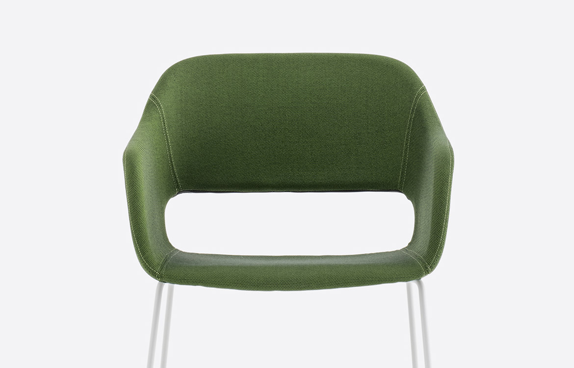 Commercial meeting chair green fabric