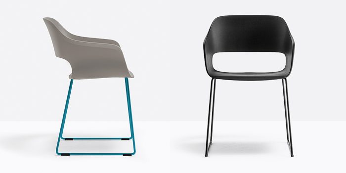 Commercial meeting chair plastic seat