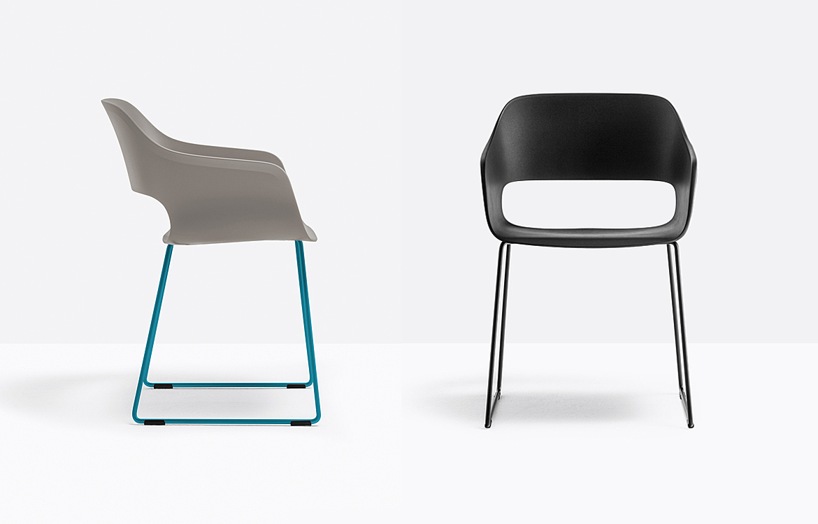 Commercial meeting chair plastic seat