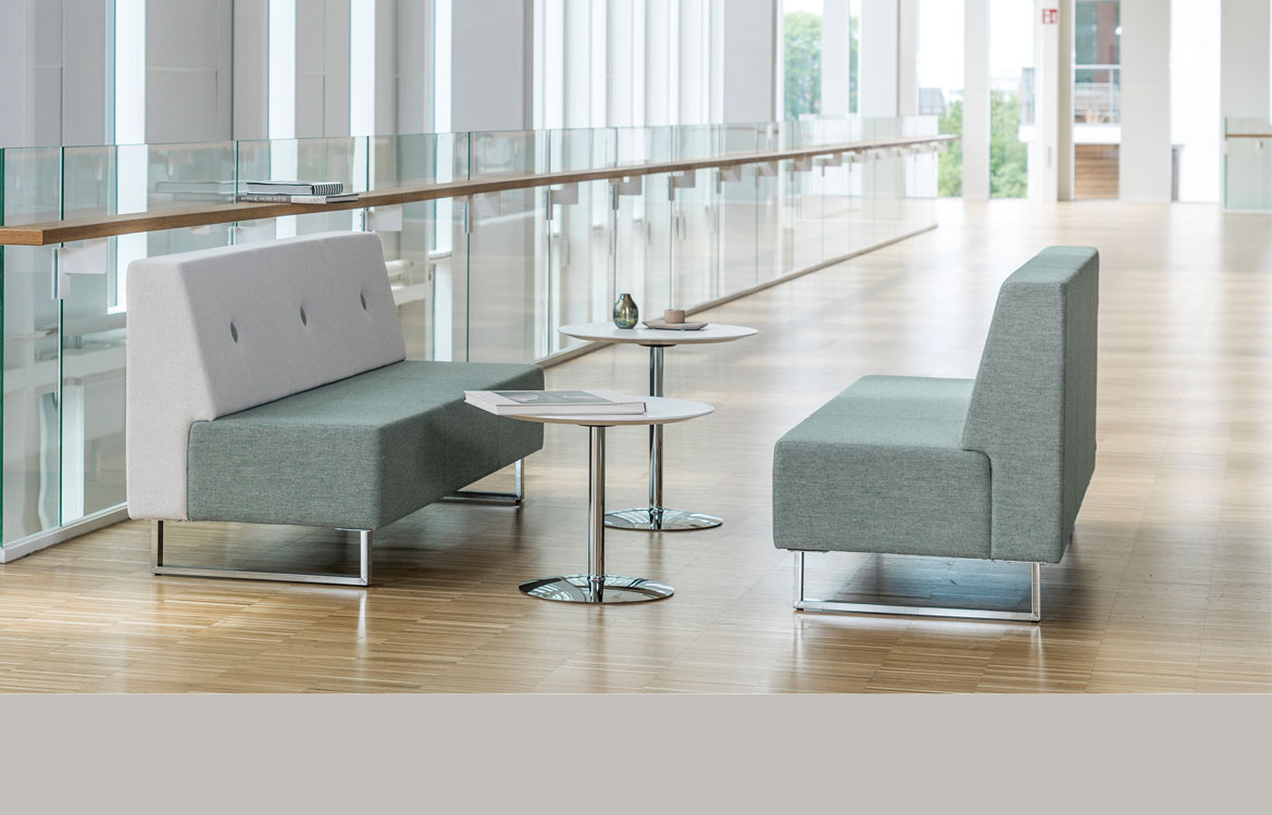 Commercial modular sofa high back