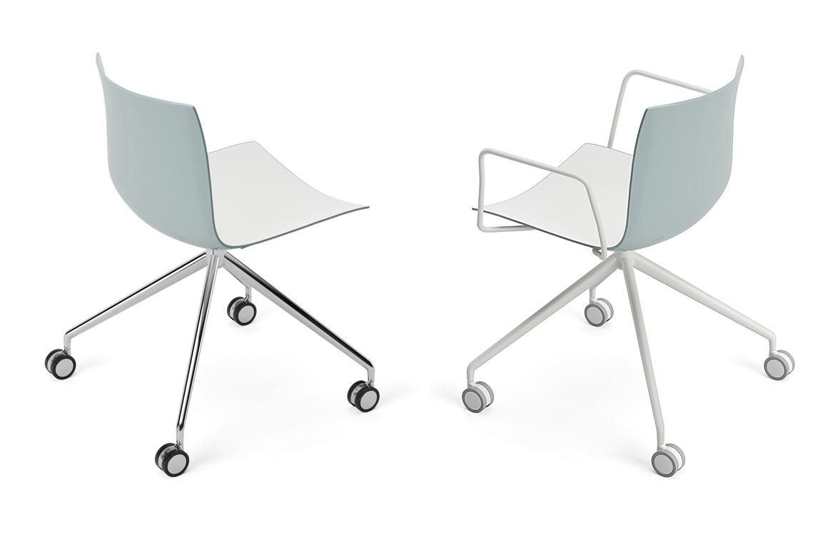 Commercial pastel blue swivel chair office