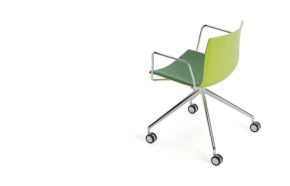 Commercial pastel green swivel chair office