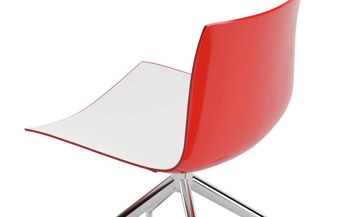 Commercial red swivel chair office