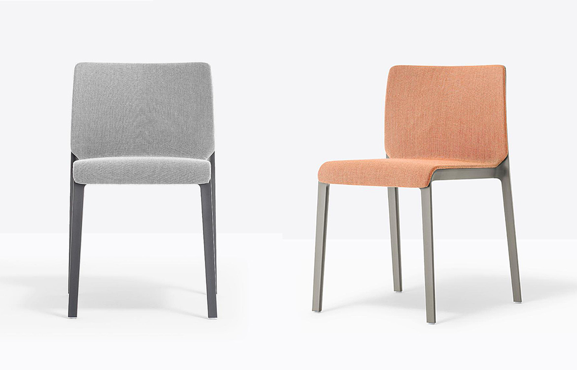 Commercial stacking chair pastel colours