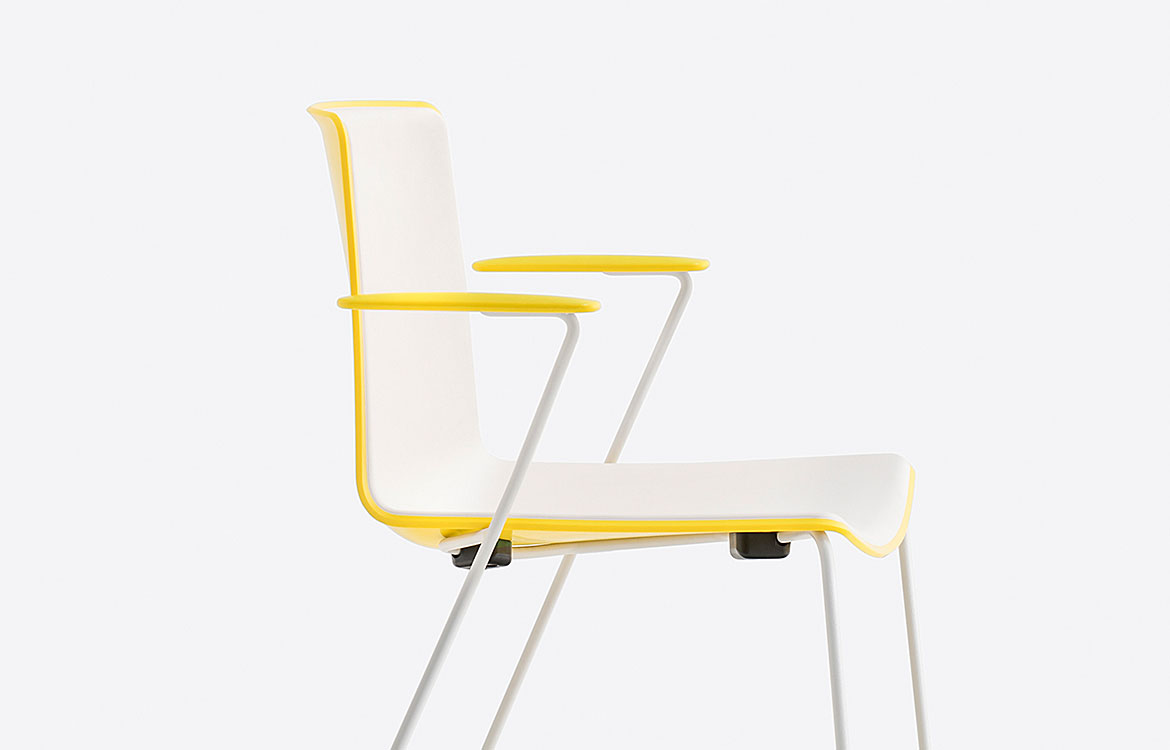 Commercial stacking meeting chair in yellow
