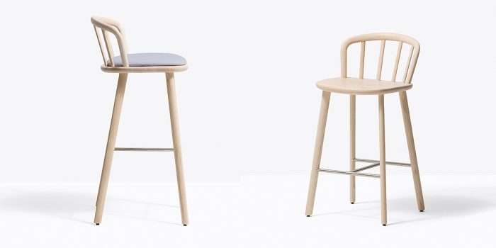 Commercial wood stool in a shaker style