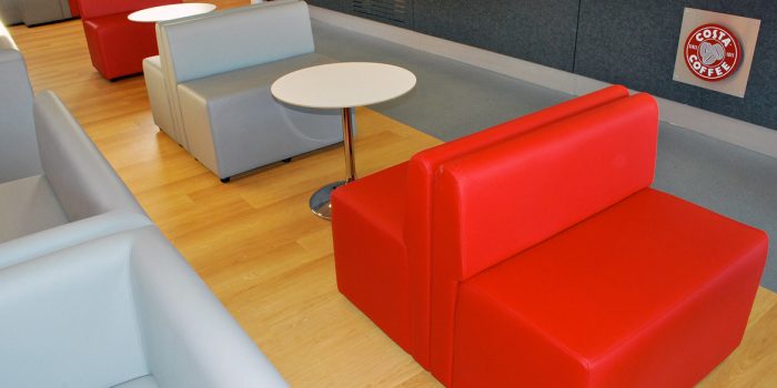 Compact Back to back red seat