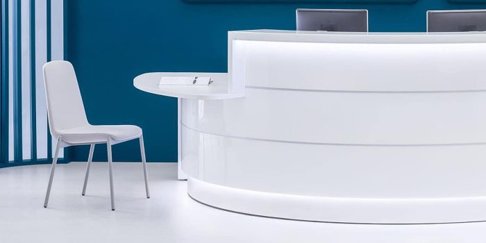Curved Clinic Reception Counter