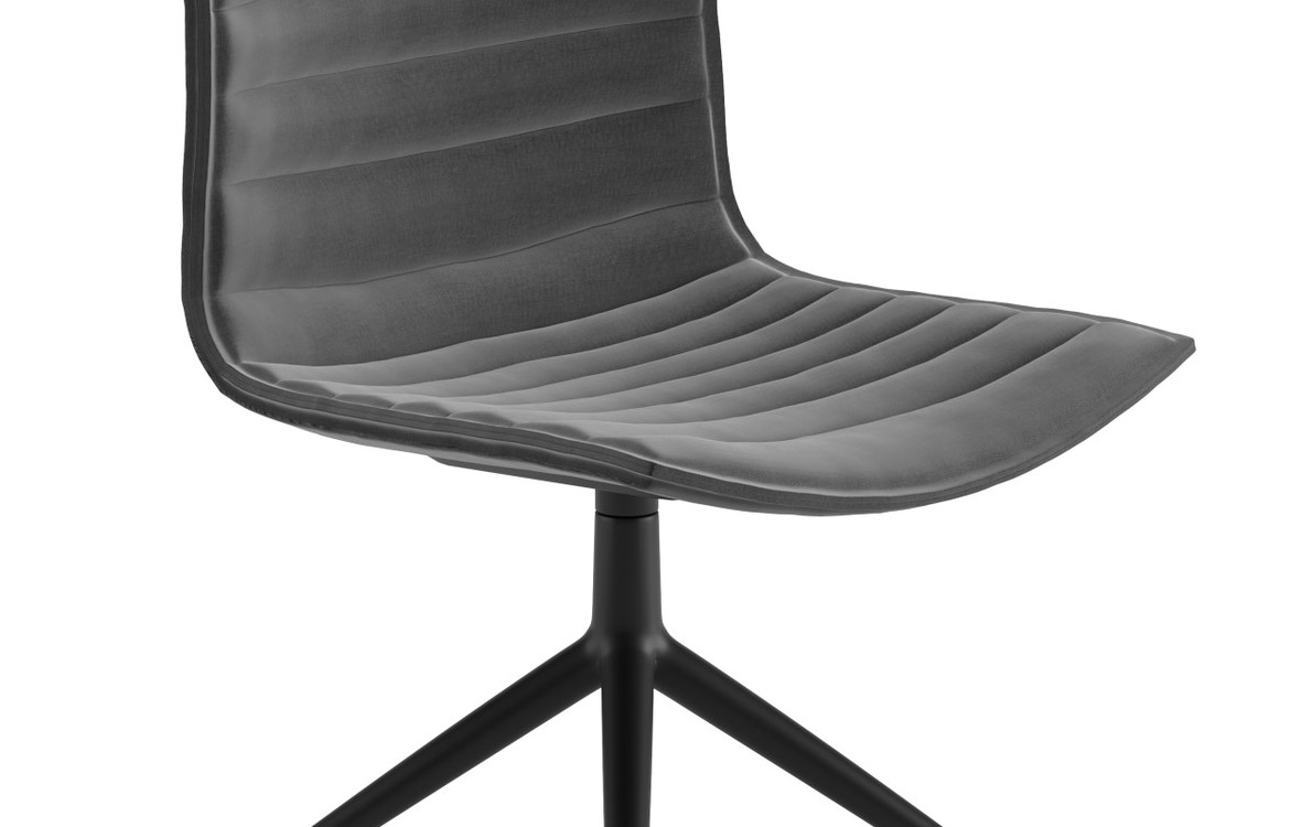 Dark grey ribbed seat commercial use