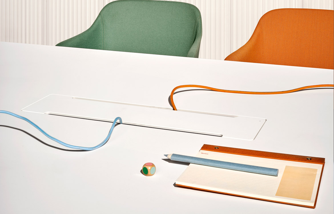 Designer meeting table with cable management