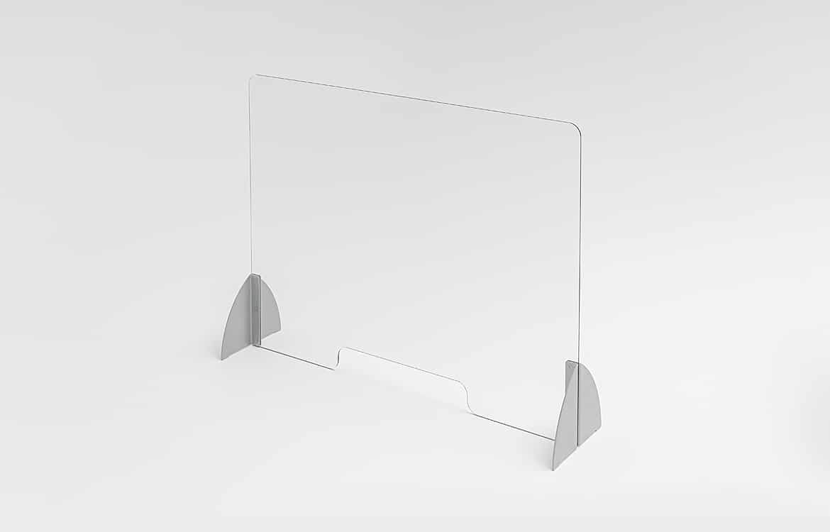Desk Protection Screen Metal Clear