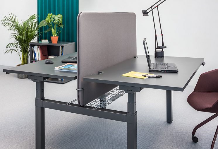 Double Grey Desk