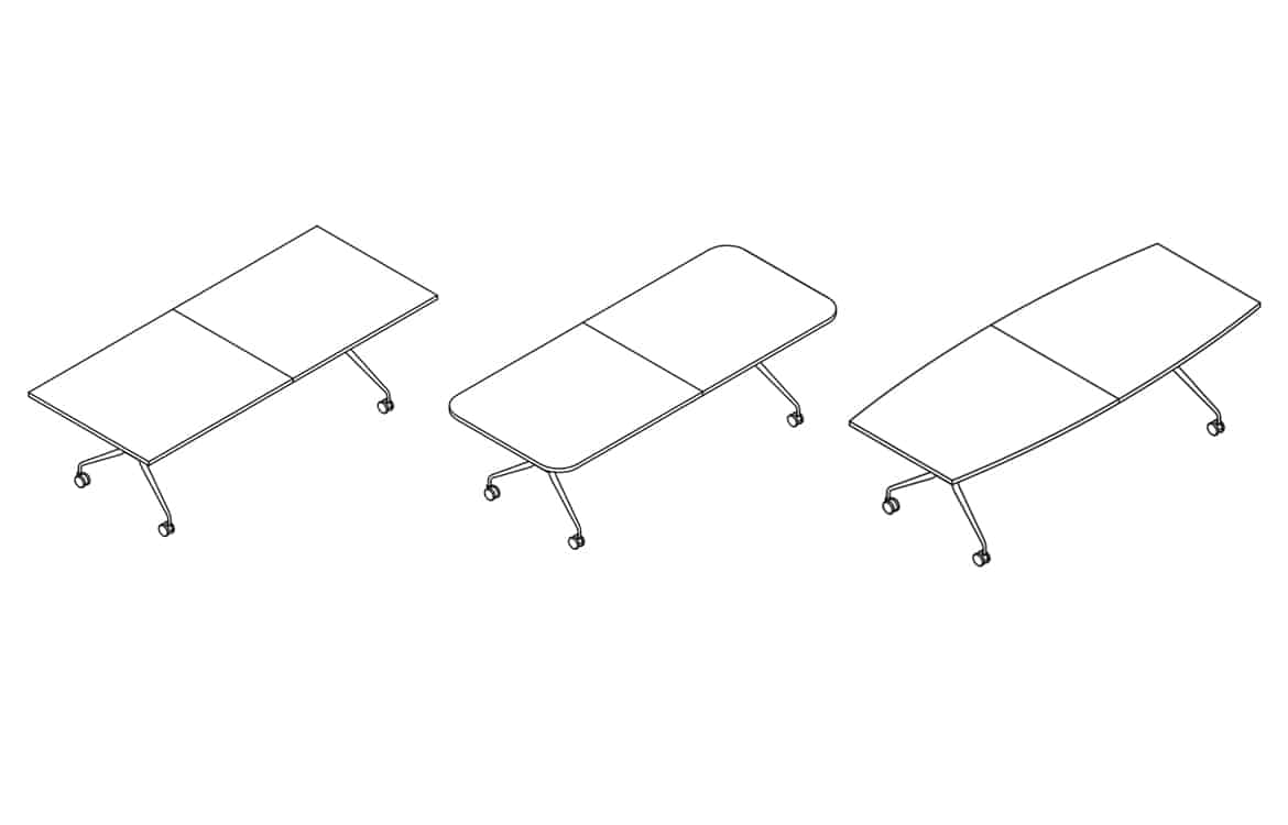 Ex large folding study table shapes
