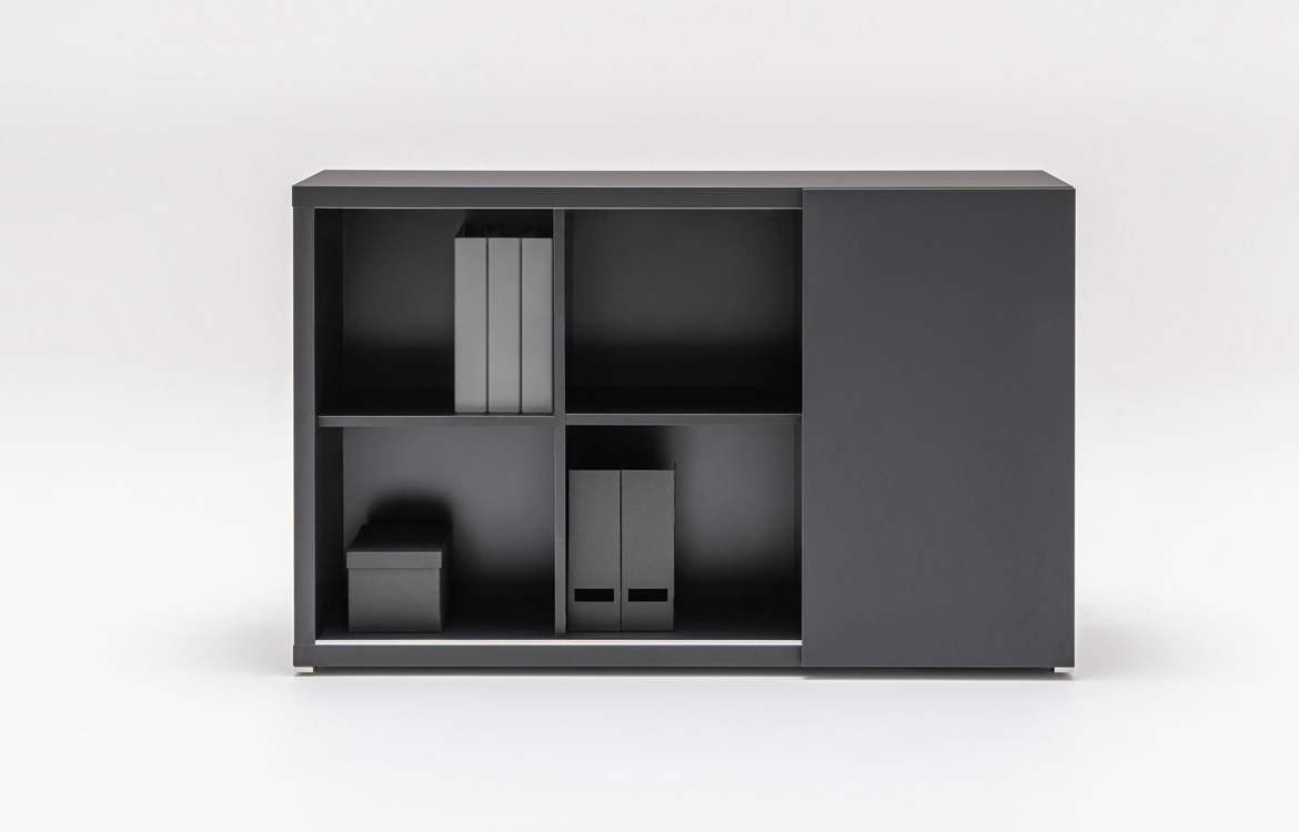 Executive cabinet with a sliding door