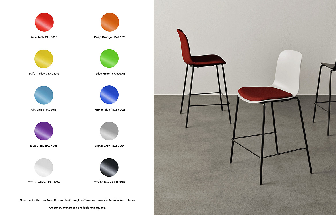 Flx recycled plastic stool colours