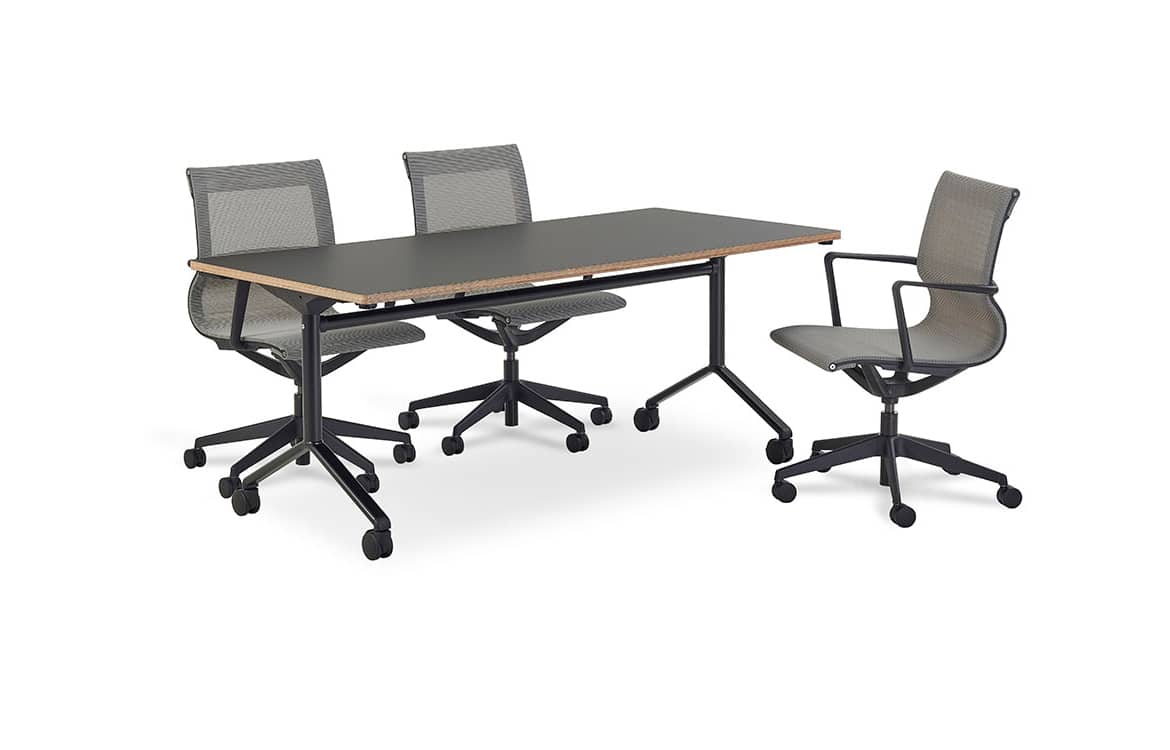 Folding table black leg