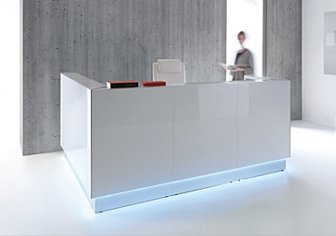 Glass Reception Desk