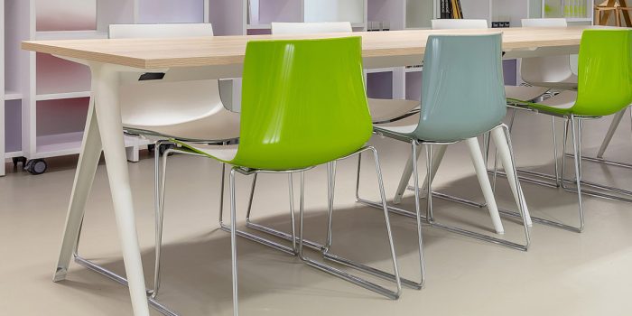 Glossy classroom chairs